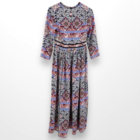 L'Agence Teresa Boho Babushka Floral Paisley Print Maxi Dress XS - Picture 3 of 12
